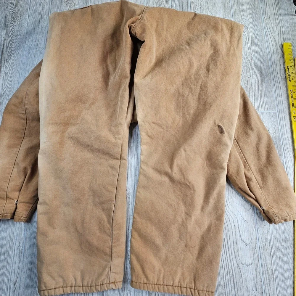 Walls Blizzard-Pruf Insulated Coveralls Mens XL Tall Brown Cotton Duck USA Made
